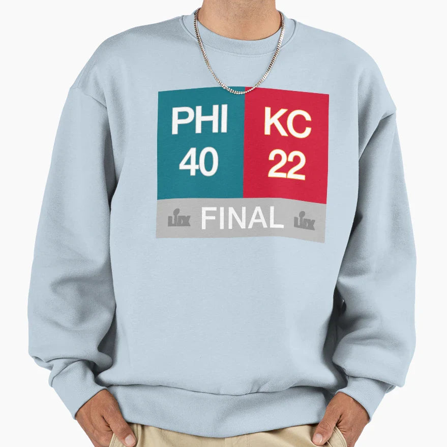 Phi 40 Kc 22 Super Bowl Lix 40 22 Sweatshirt - Fun Novelty Design Unisex