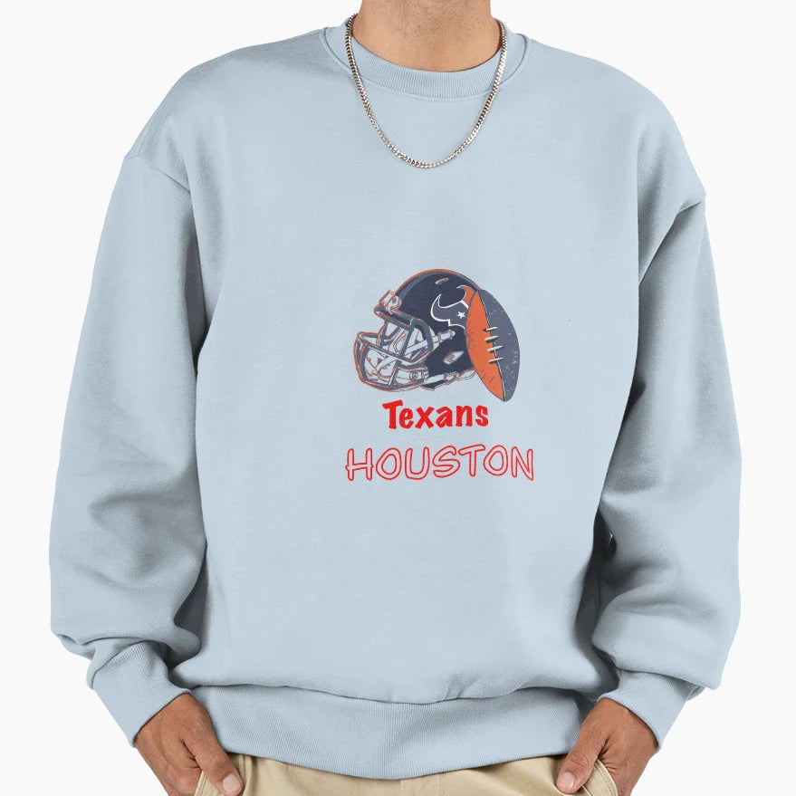 American Football Texans Sweatshirt - Minimalist Print Unisex