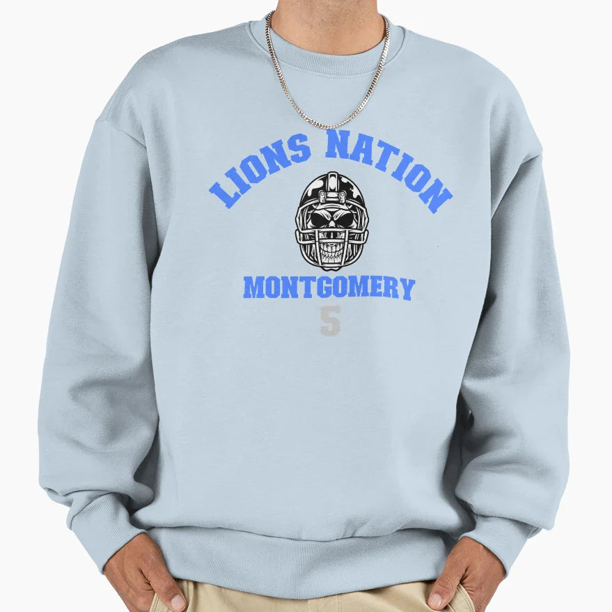 Lions Nation Montgomery 5 T-Shirt - Unique Graphic Unisex