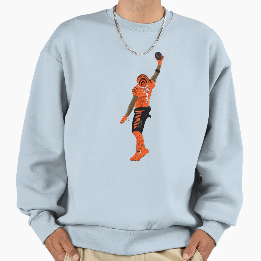 Jamarr Chase One Handed Catch Sweatshirt - Minimalist Print Men Women