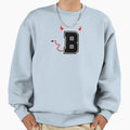 Letter B College Font Evil Naughty Sweatshirt - Graphic Print Men Women