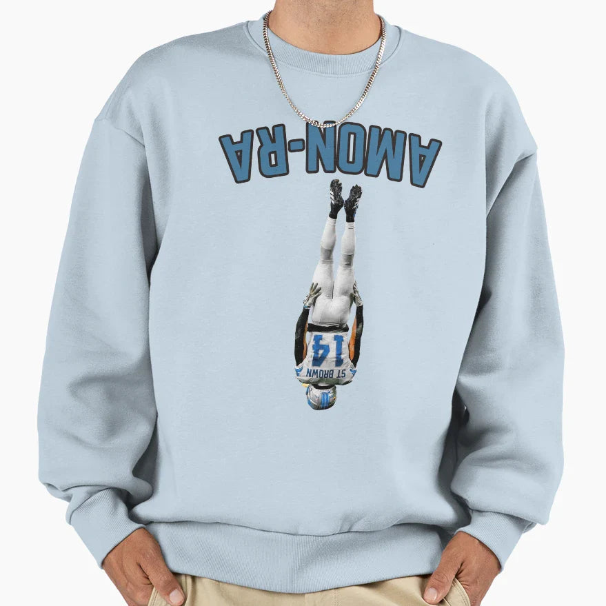 Amon Ra St Brown Headstand Sweatshirt - Trendy Graphic Unisex