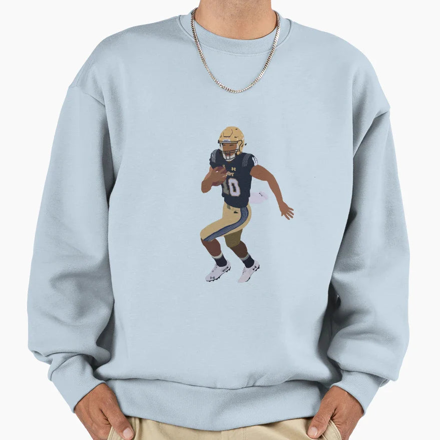 Navy Football Sweatshirt - Fun Novelty Design Unisex