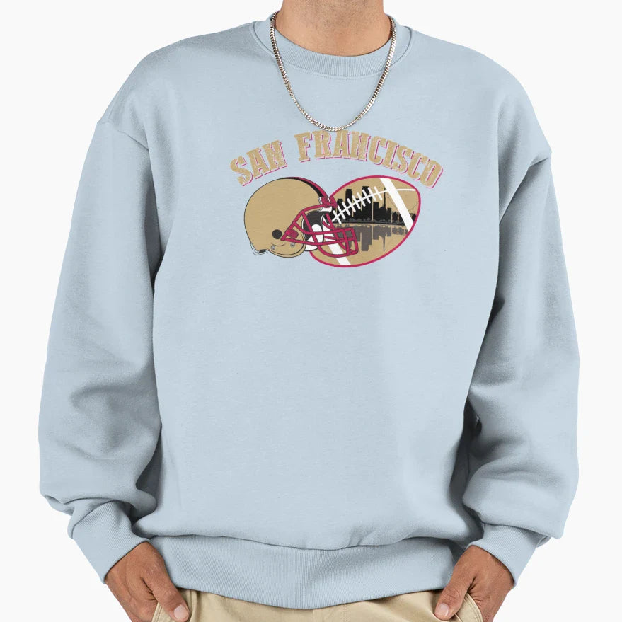 Sf San Francisco Football Sweatshirt - Aesthetic Graphic for Adults