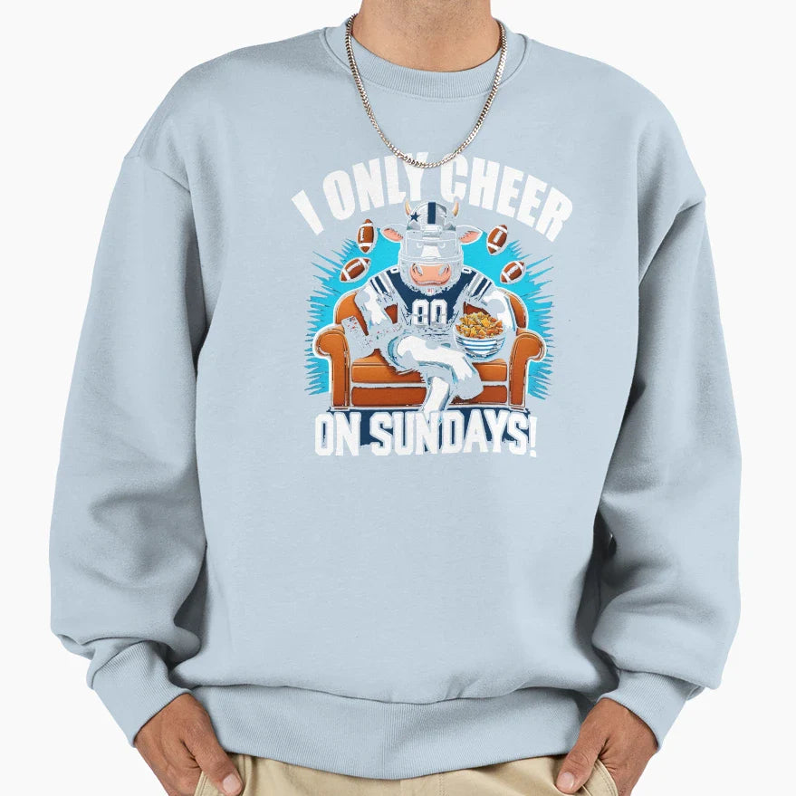 Funny Dallas Sundays Football Cheer Sweatshirt - Fun Novelty Design Unisex