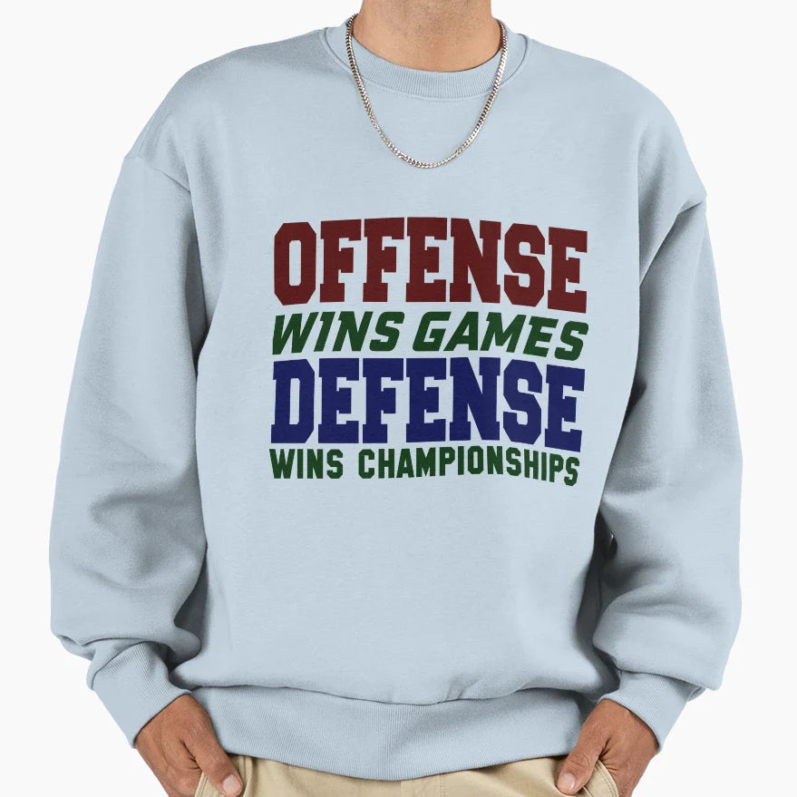 Offense Vs Defense Sweatshirt - Streetwear Style Men Women