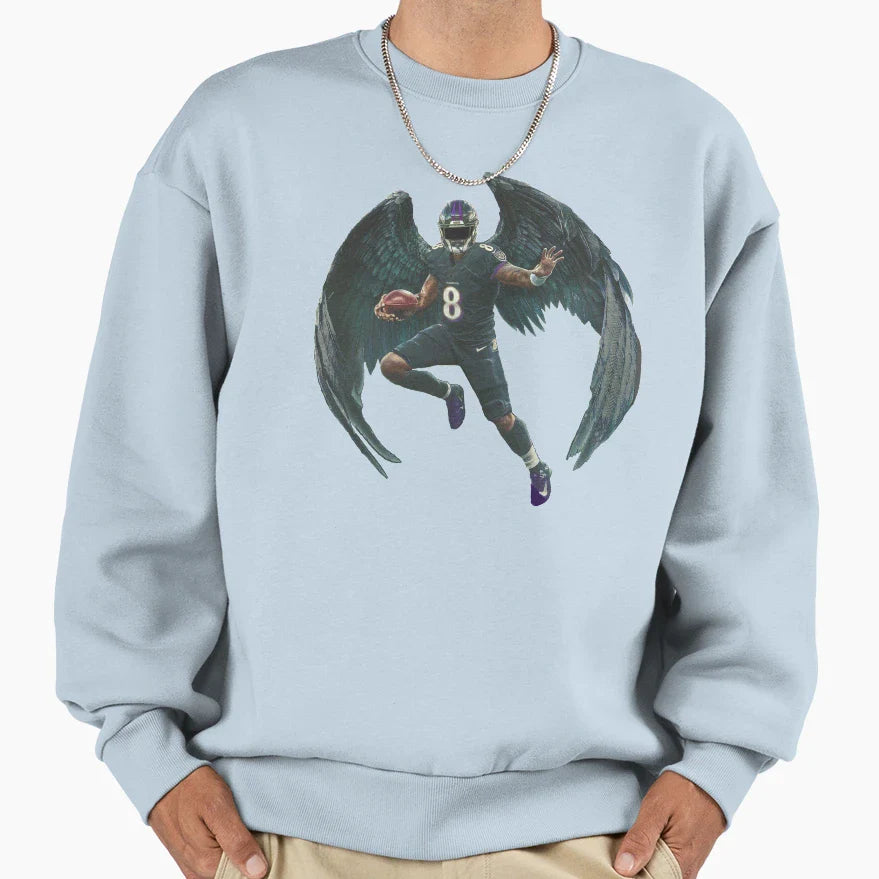 Raven Sweatshirt - Unique Graphic for Adults