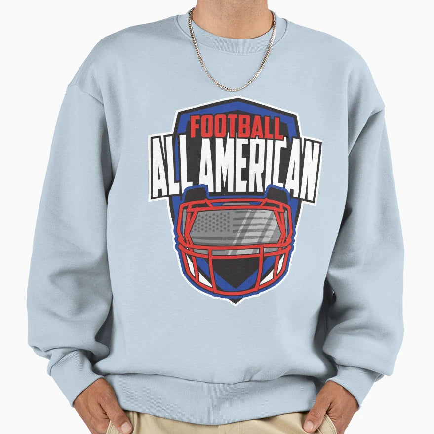 Football All American Flag Sweatshirt - Fun Novelty Design for Adults