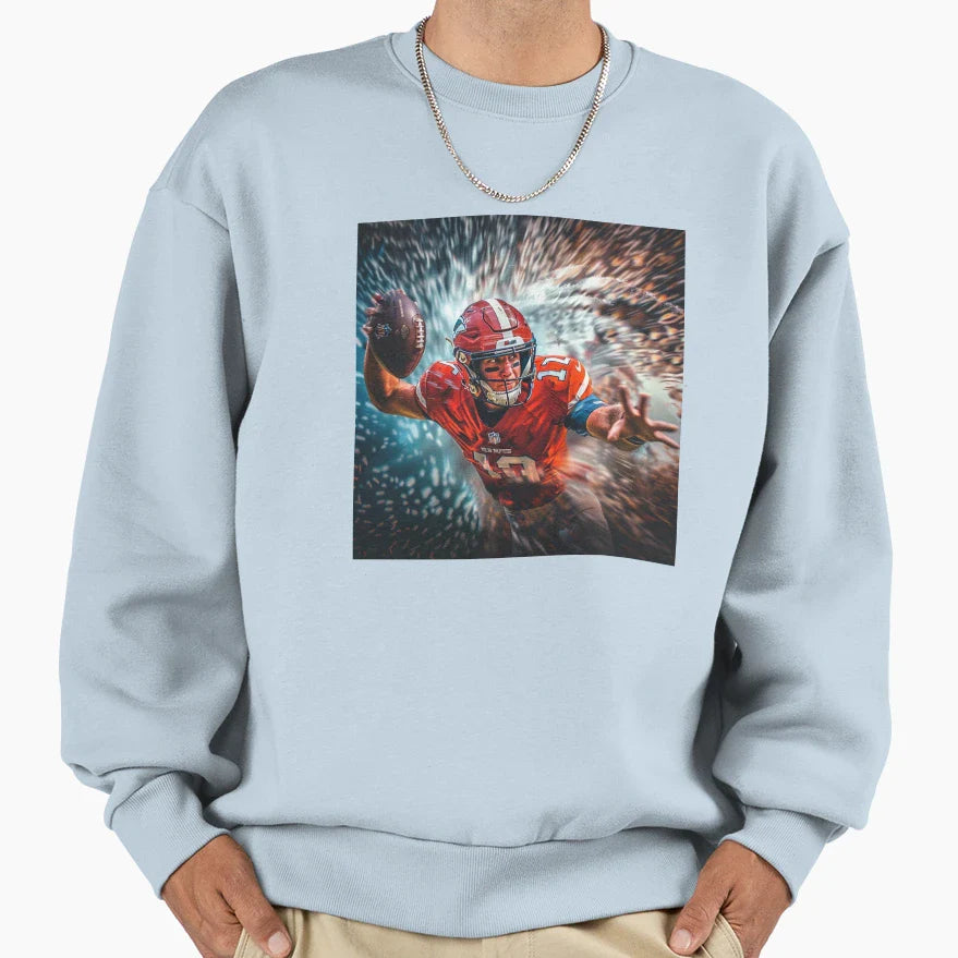 Nfl Quarterback Sweatshirt - Unique Graphic Men Women