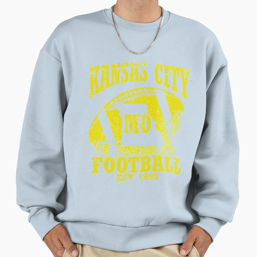 Kansas City Football Sweatshirt - Graphic Print Men Women