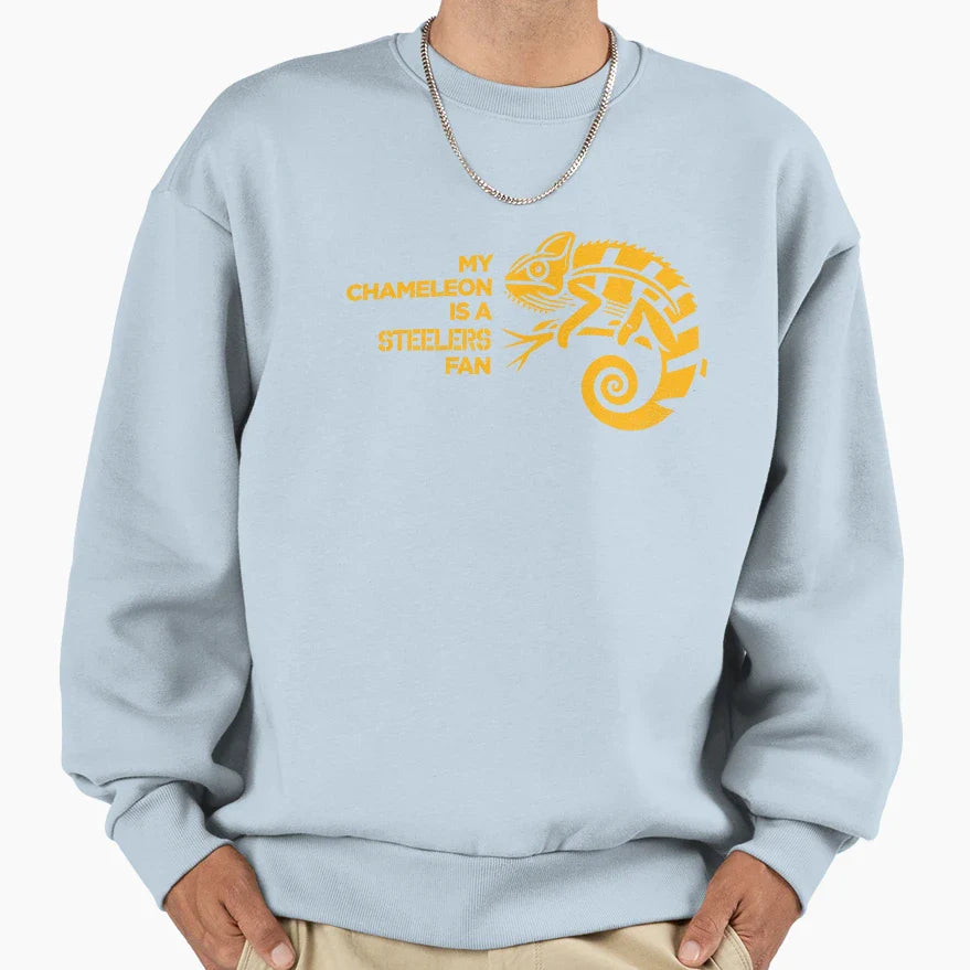 My Chameleon Is Steelers Fan Sweatshirt - Casual Everyday Wear Unisex