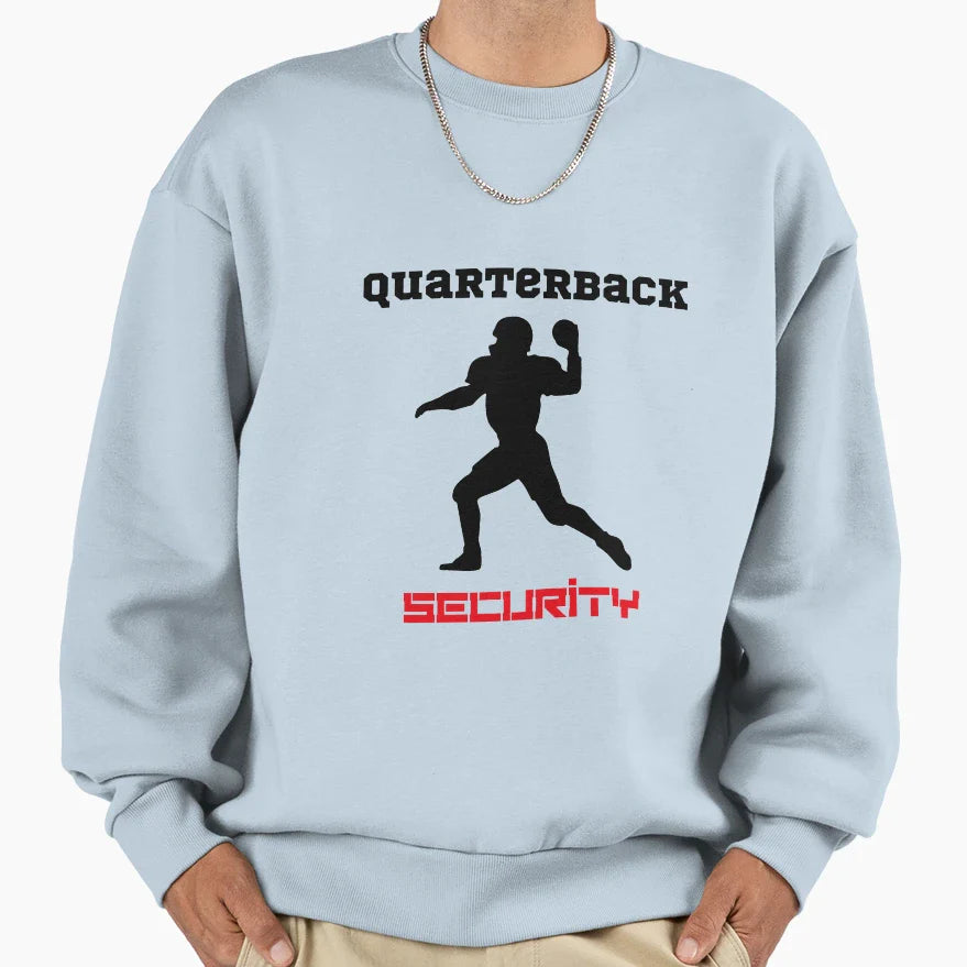 Quarterback Security Red Sweatshirt - Unique Graphic Unisex