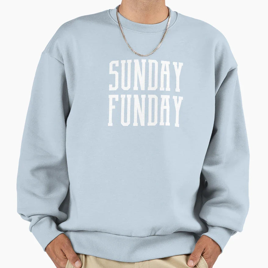 Sunday Funday 7 Sweatshirt - Minimalist Print for Adults