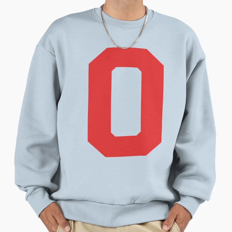 Number 0 Red Zero Sports Number 0 Sweatshirt - Trendy Graphic Men Women
