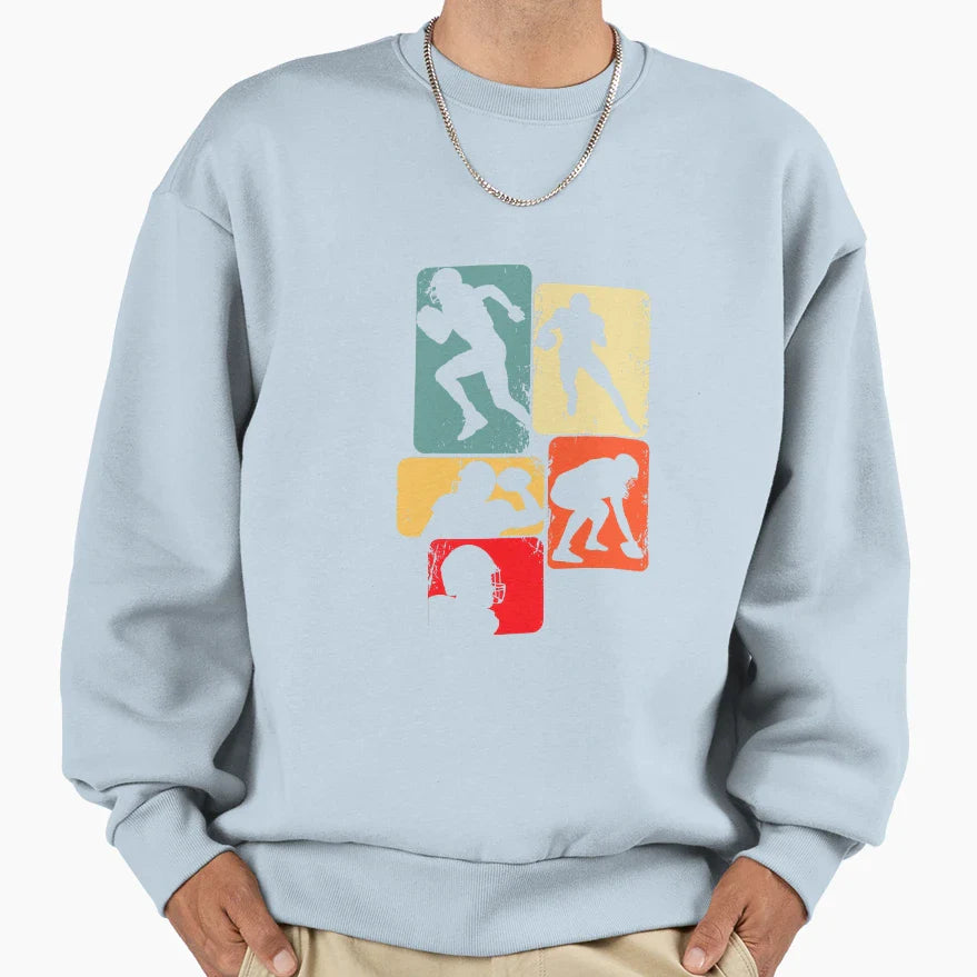 Football American Football Mens Sweatshirt - Graphic Print for Adults