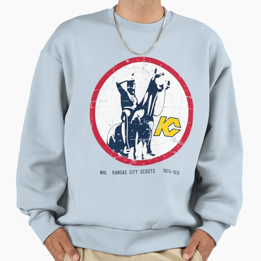 Kansas City Scouts Sweatshirt - Minimalist Print for Adults