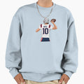 Drake Maye 10 Throwing Back Sweatshirt - Trendy Graphic Unisex