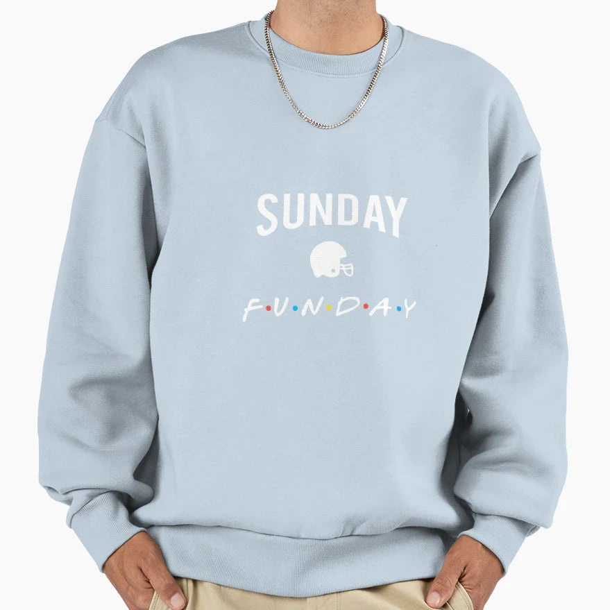 Sunday Funday Football Sweatshirt - Aesthetic Graphic for Adults