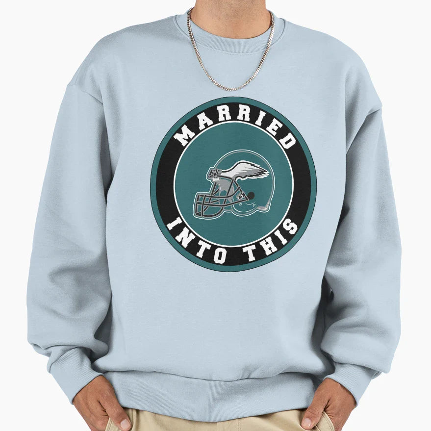 Married Into This Philadelphia Sweatshirt - Minimalist Print for Adults