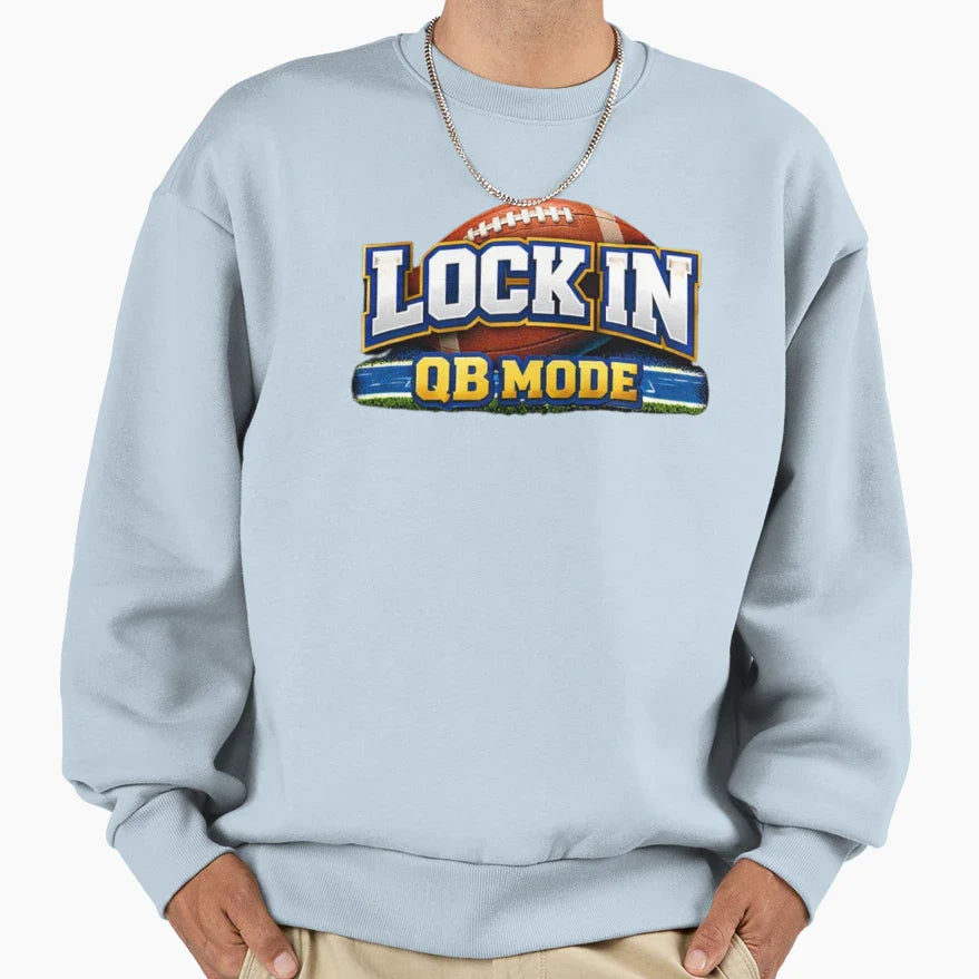 Lock Qb Mode Football T-Shirt - Graphic Print for Adults