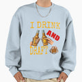 I Drink And Draft T-Shirt - Minimalist Print Men Women