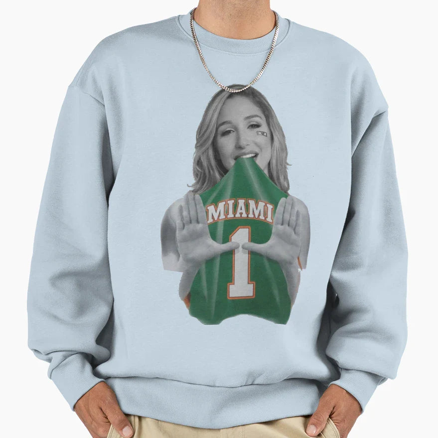 Abella D Miami Spirit Locked Green Sweatshirt - Aesthetic Graphic Unisex
