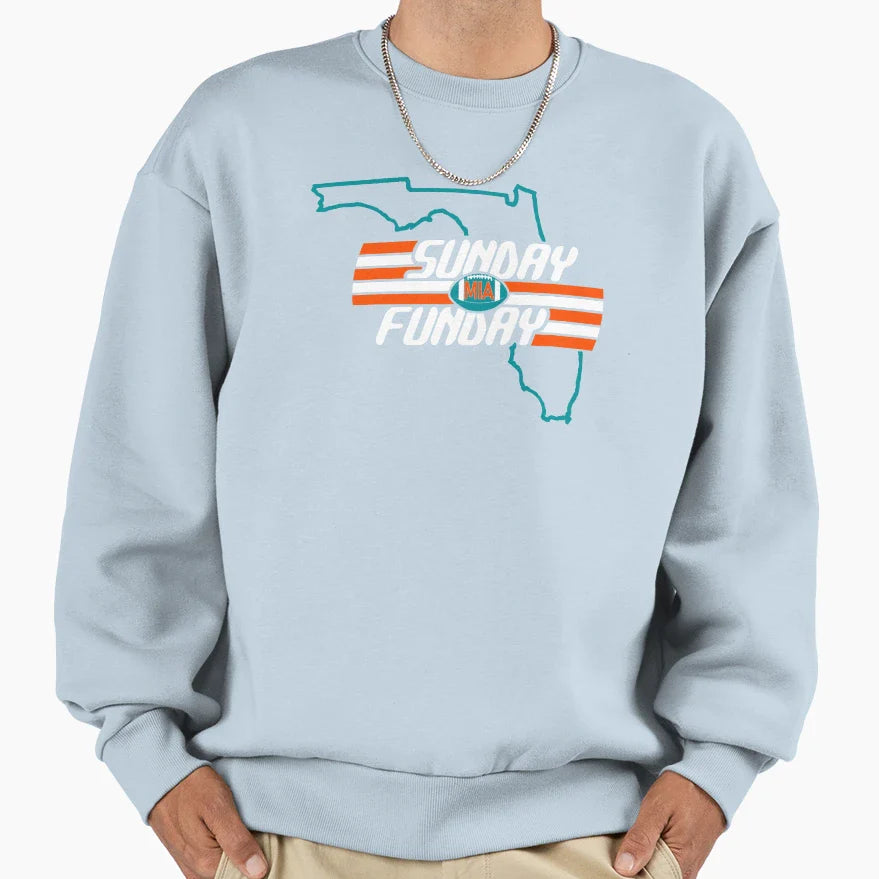 Miami Pro Football Fun Day Sunday Sweatshirt - Graphic Print for Adults