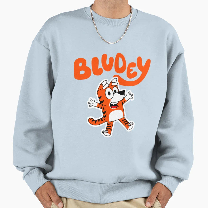 Bludey Orange Variation C Sweatshirt - Trendy Graphic Unisex