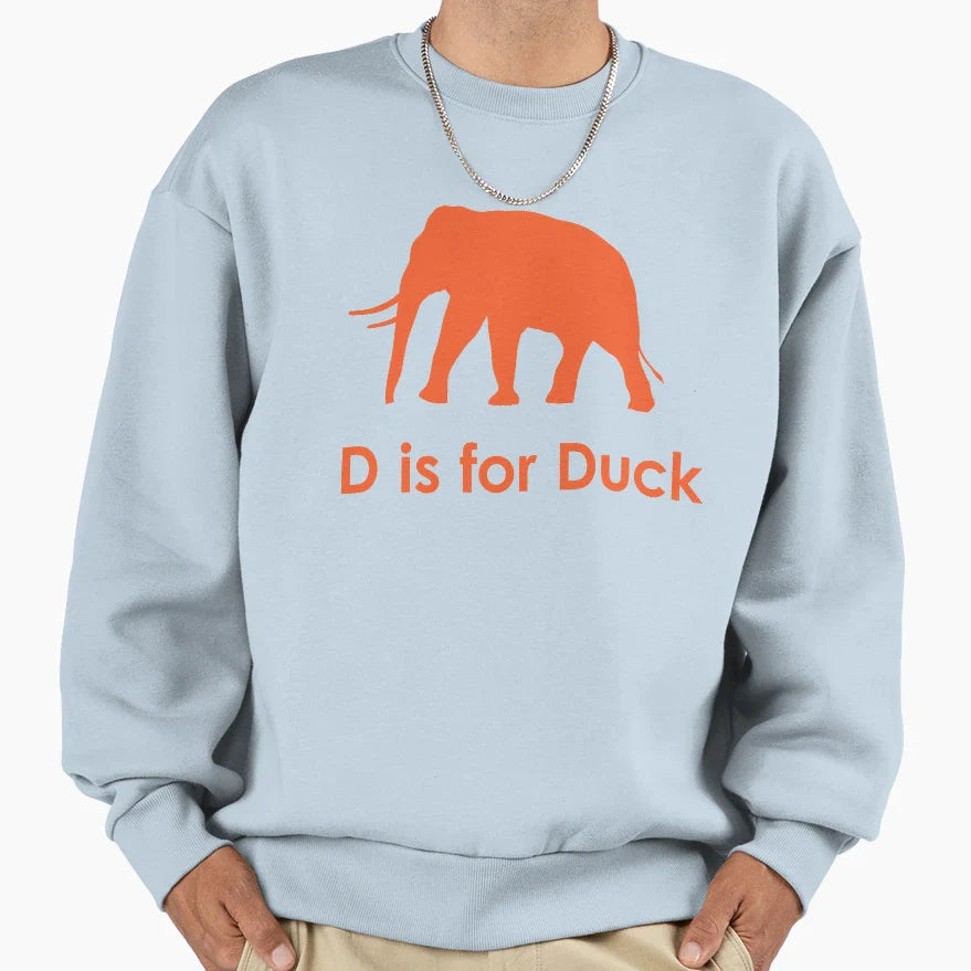 D Is Duck Sweatshirt - Casual Everyday Wear for Adults