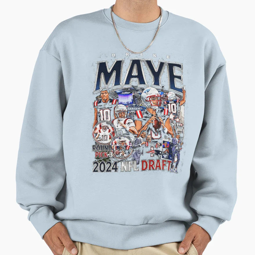 Drake Maye Sweatshirt - Trendy Graphic Men Women