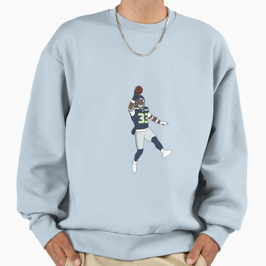 Seattle Seahawks Jamal Adams Sweatshirt - Custom Art Print for Adults