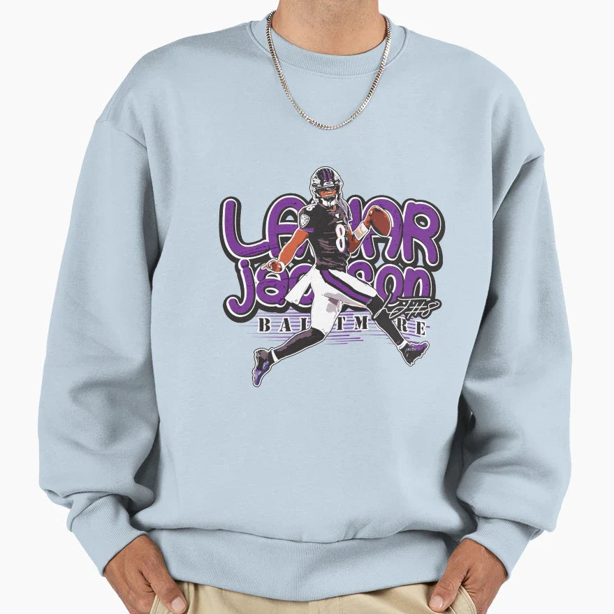 Lamar Baltimore Sweatshirt - Minimalist Print for Adults
