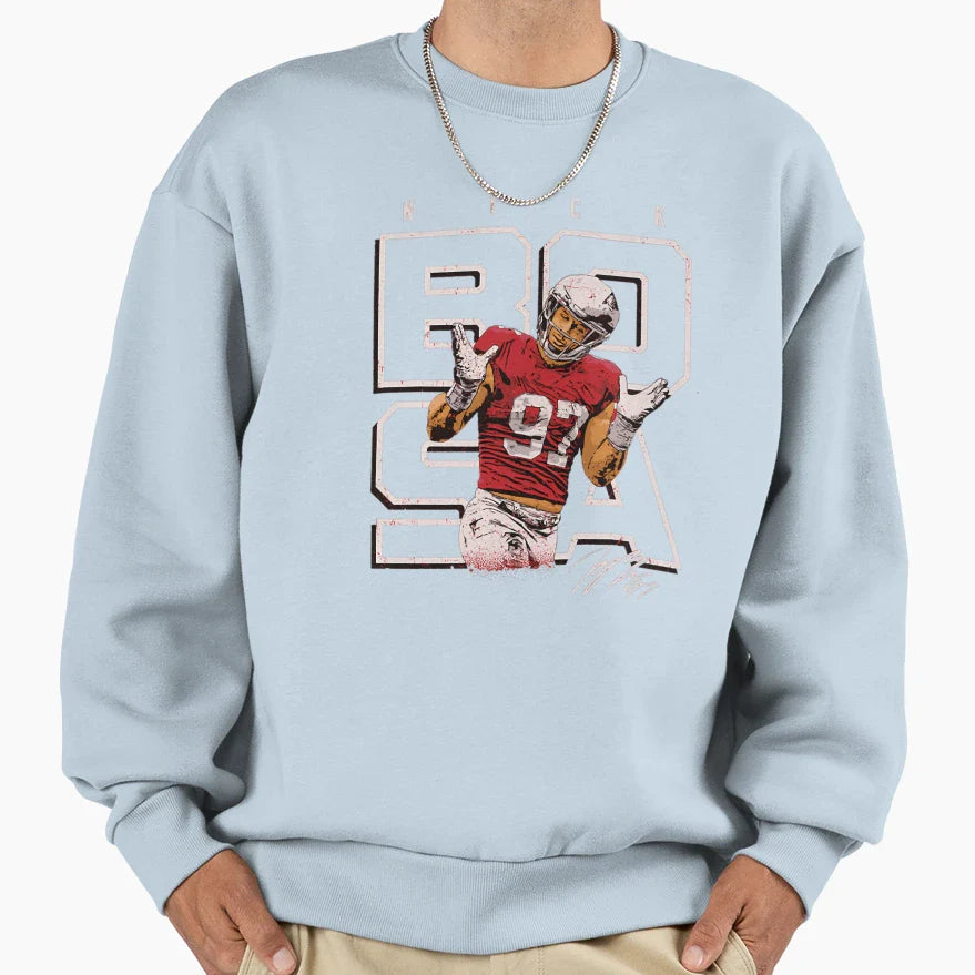 Defensive End 97 Player Footbal Sweatshirt - Custom Art Print for Adults