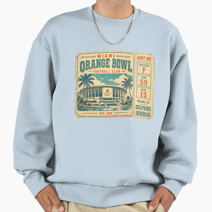 Orange Bowl Football Club Ticket Miami T-Shirt - Minimalist Print Unisex