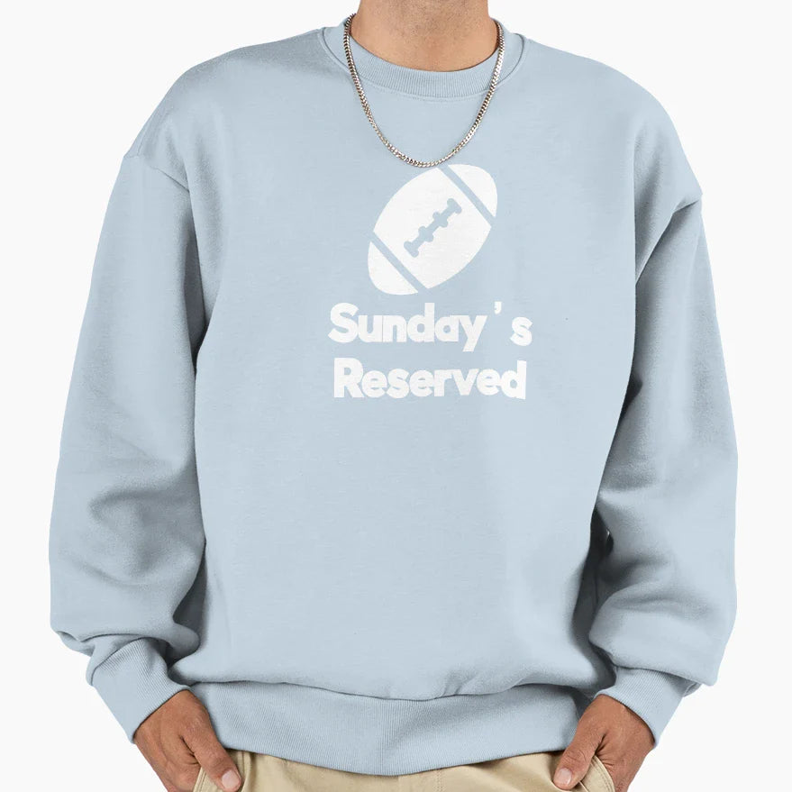 Football Sundays Reserved Sweatshirt - Unique Graphic Unisex