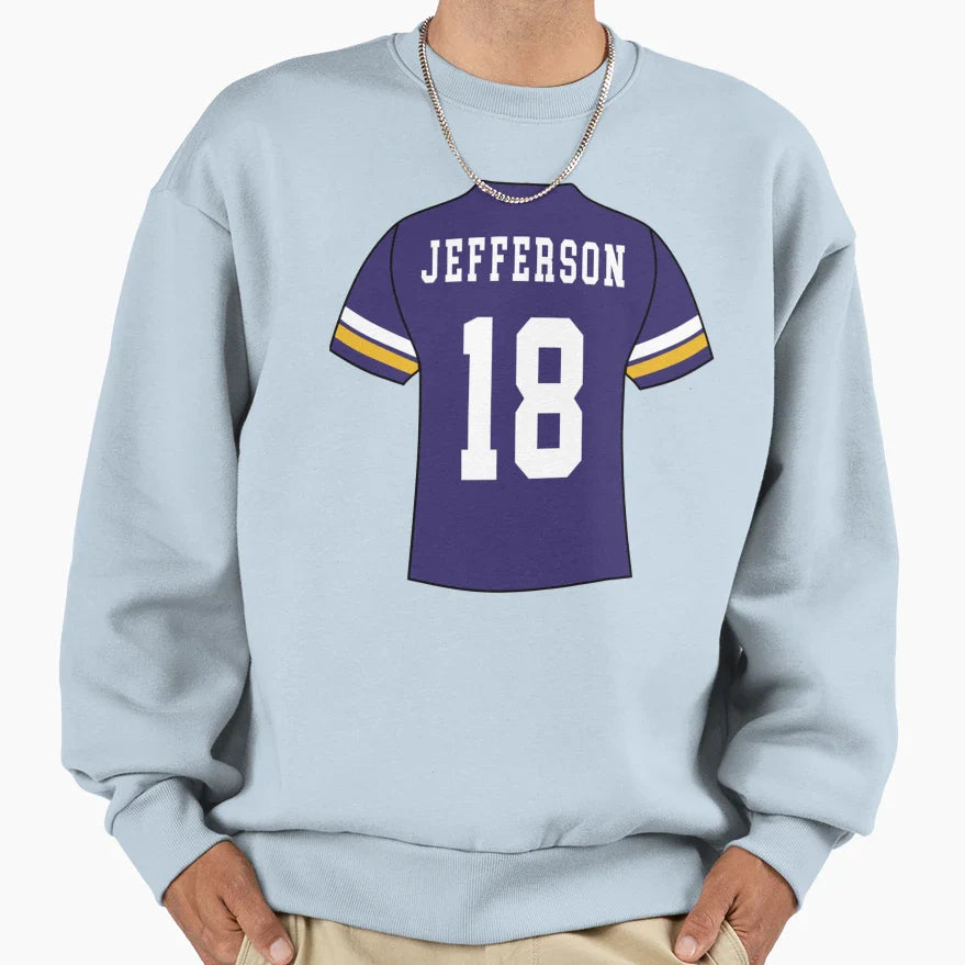 Jersey Sticke Sweatshirt - Novelty Apparel for Adults