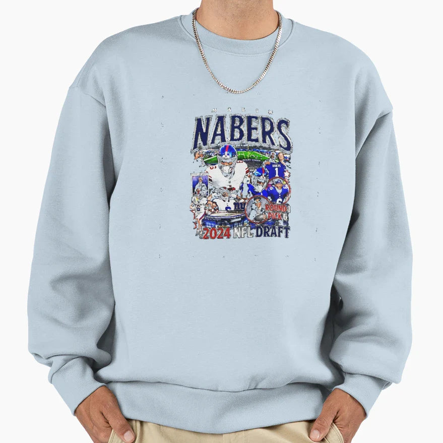 Malik Nabers Bootleg Sweatshirt - Streetwear Style for Adults