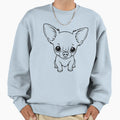 Chihuahua Wearing Tiny And Sitting Sweatshirt - Trendy Graphic Unisex