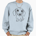 Playful Dachshund Long Body And Sweatshirt - Streetwear Style Men Women