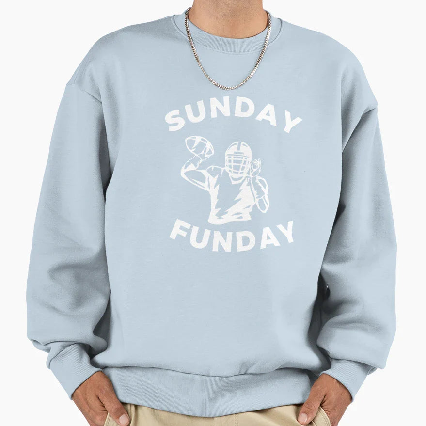 Sunday Funday Sunday Football Sweatshirt - Fun Novelty Design Unisex