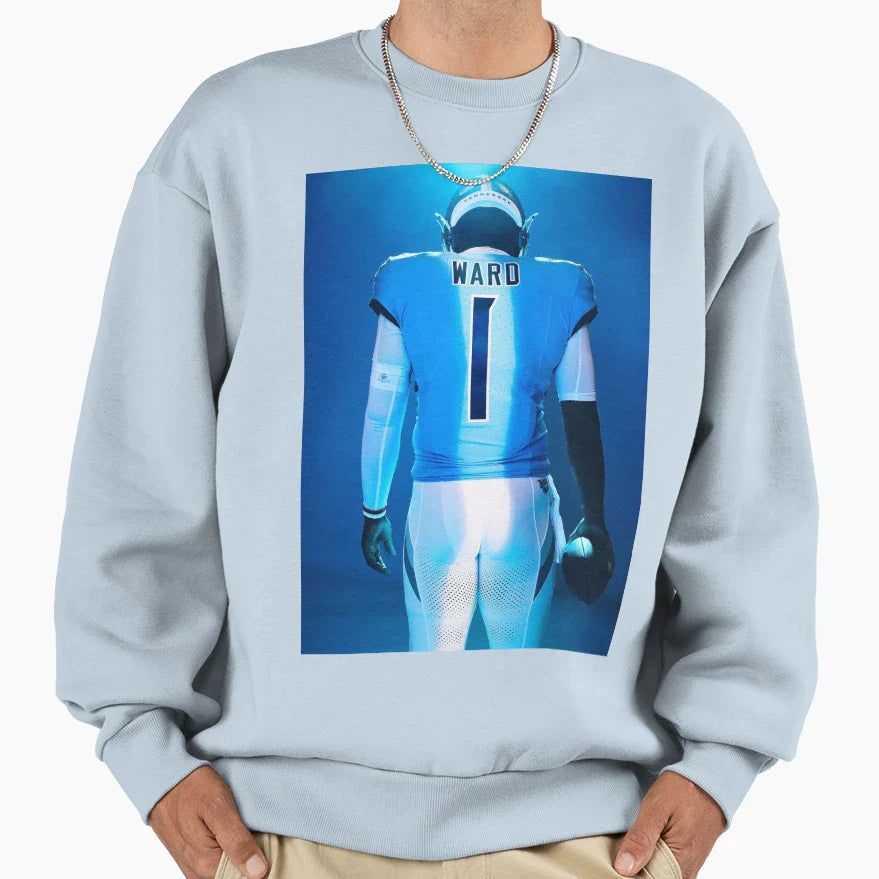 Cam Ward 1 Sweatshirt - Minimalist Print for Adults