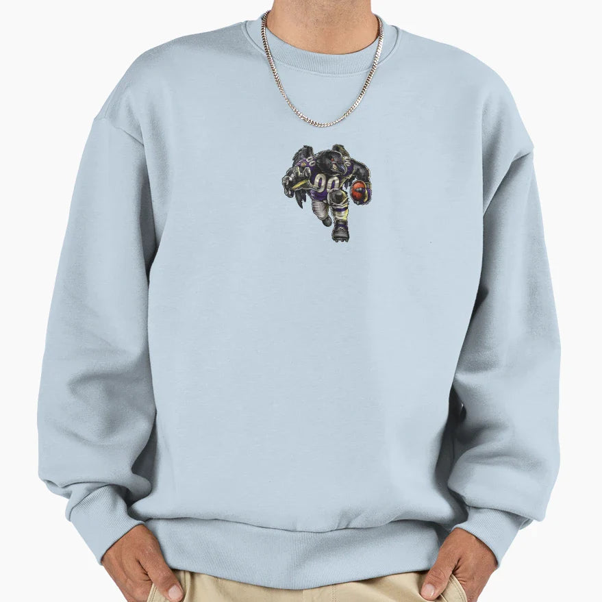 Baltimore Ravens Nfl Mascot Sweatshirt - Minimalist Print Men Women
