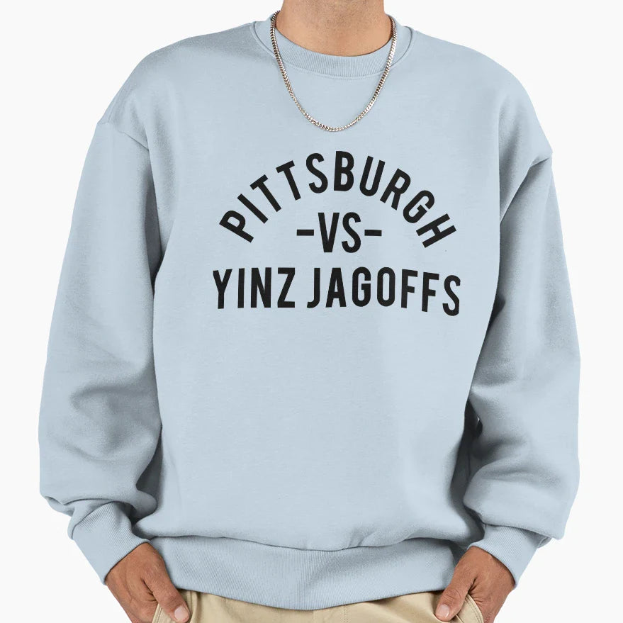 Pittsburgh Vs Yinz Jagoffs Sweatshirt - Minimalist Print for Adults