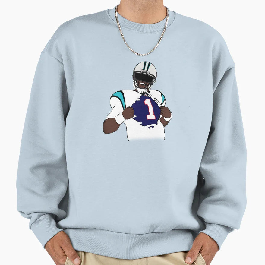 Cam Newton Pats Sweatshirt - Graphic Print Unisex