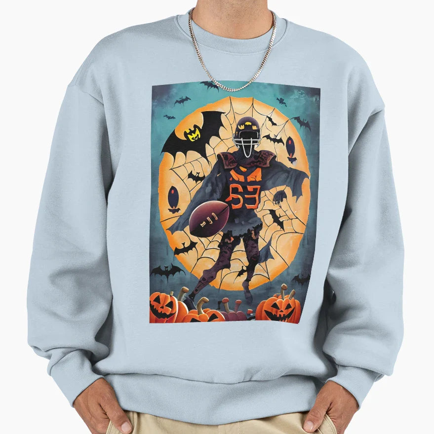 Scarecrows Player Halloween Touchdown Sweatshirt - Custom Art Print Unisex