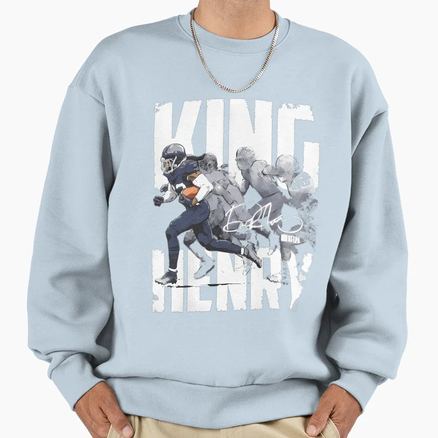 DH King Running Back Football Motion Sweatshirt - Graphic Print Men Women
