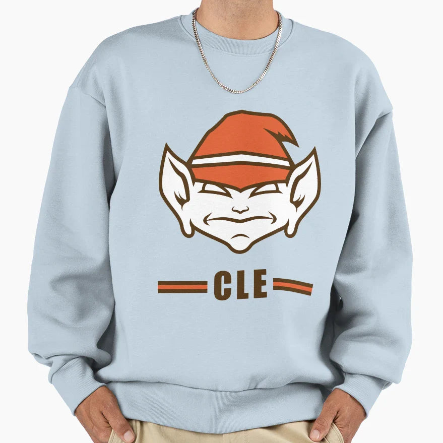 Cle Brownie Elf Sweatshirt - Graphic Print Unisex