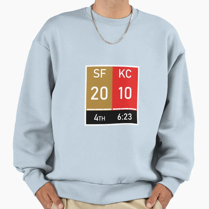 Kansas City Superbowl Score Sweatshirt - Minimalist Print Men Women