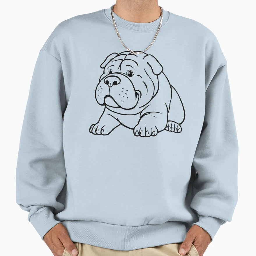 Happy Chinese Shar Pei Its Unique Sweatshirt - Trendy Graphic for Adults
