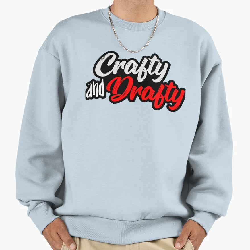 Crafty And Drafty Sweatshirt - Minimalist Print Unisex